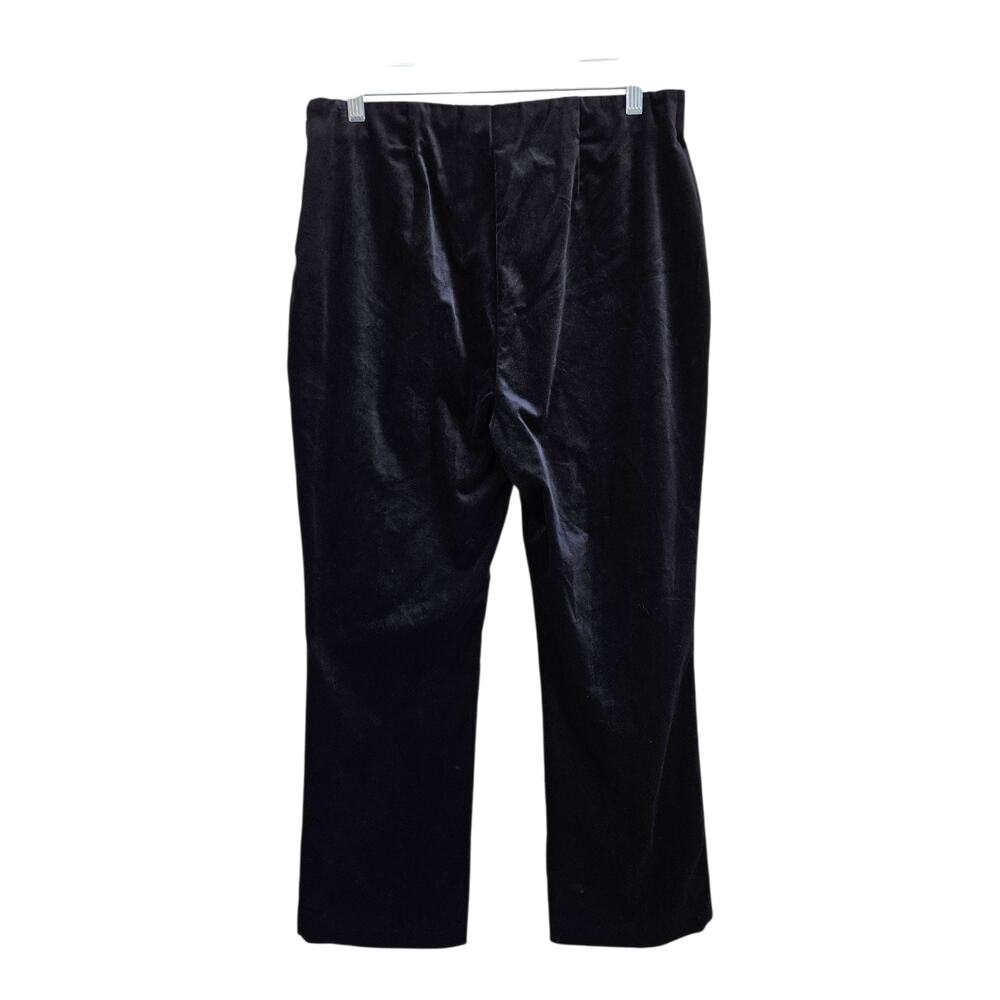 TUCKERNUCK Women's L Ashford Velvet Pants Black Straight Leg Ankle 29 x 27 - Picture 7 of 9